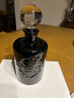 Ralph Lauren RL Skull Crest Glass Decanter