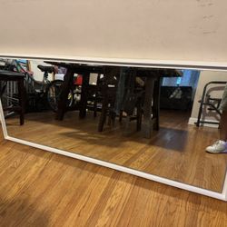 6’ X 2.5’ West Elm Hanging Mirror. 
