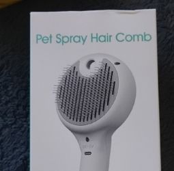 White Pet Spray Hair Comb
