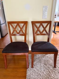 4 Wood Dining Chairs