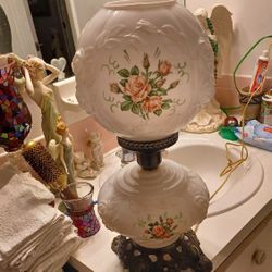 Glass Milk Lamp Vintage 