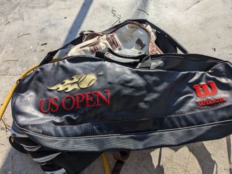 Vintage US Open Leather Wilson tennis bag