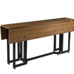 Holly&Martin Drop Leaf Table Black Dark Weathered GREY  