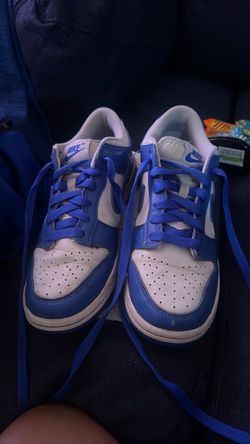 Blue and white shoes nike