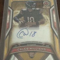 Caleb Williams Resurgence Gold 45/50 Rookie Auto 