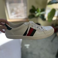 Used 100% Authentic Mens Gucci Ace Leather Low Top Sneakers US Shoe Size 14 - MADE IN ITALY