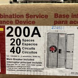 Square D 200 Amp Main Breaker Panel