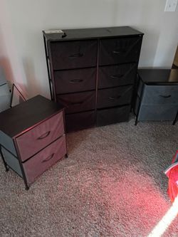 3-Piece Dresser & Storage Set – $50 OBO