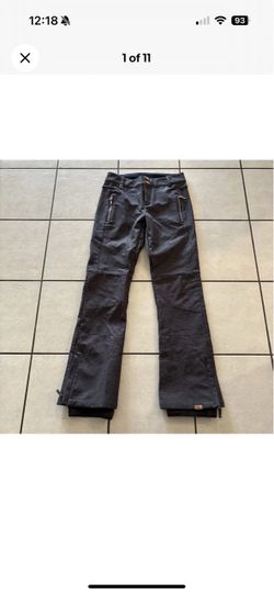 Women Size M Roxy Black Snow Pants Ski Snowboarding Flare Legs