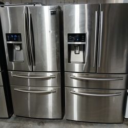 Samsung Refrigerator French Door 33x69 In Good Condition