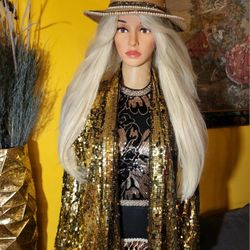 Golden Sequin Blazer