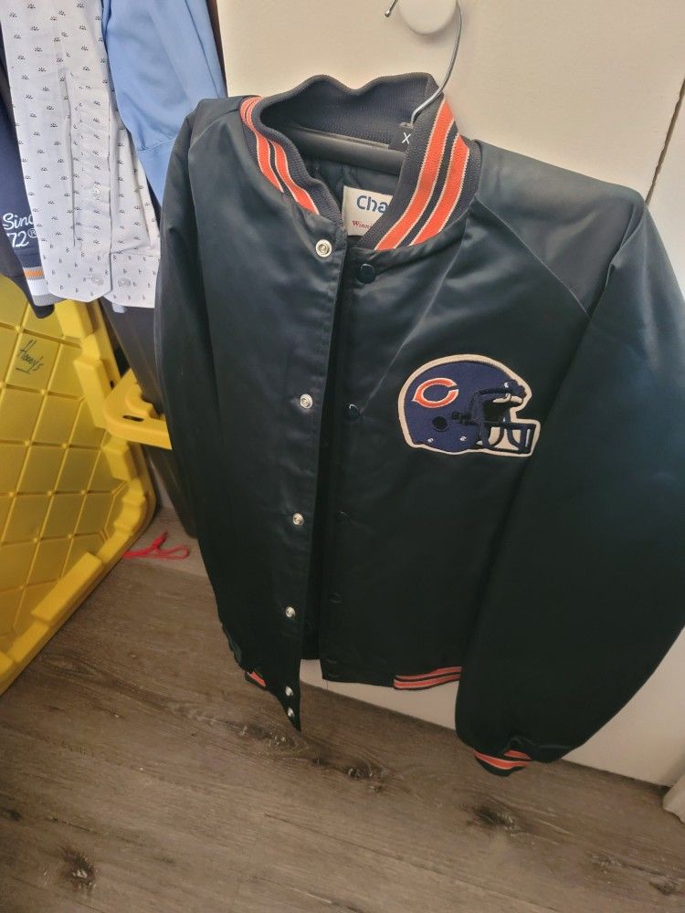 Vintage 80s Chalkline Chicago Bears Jacket Size Large