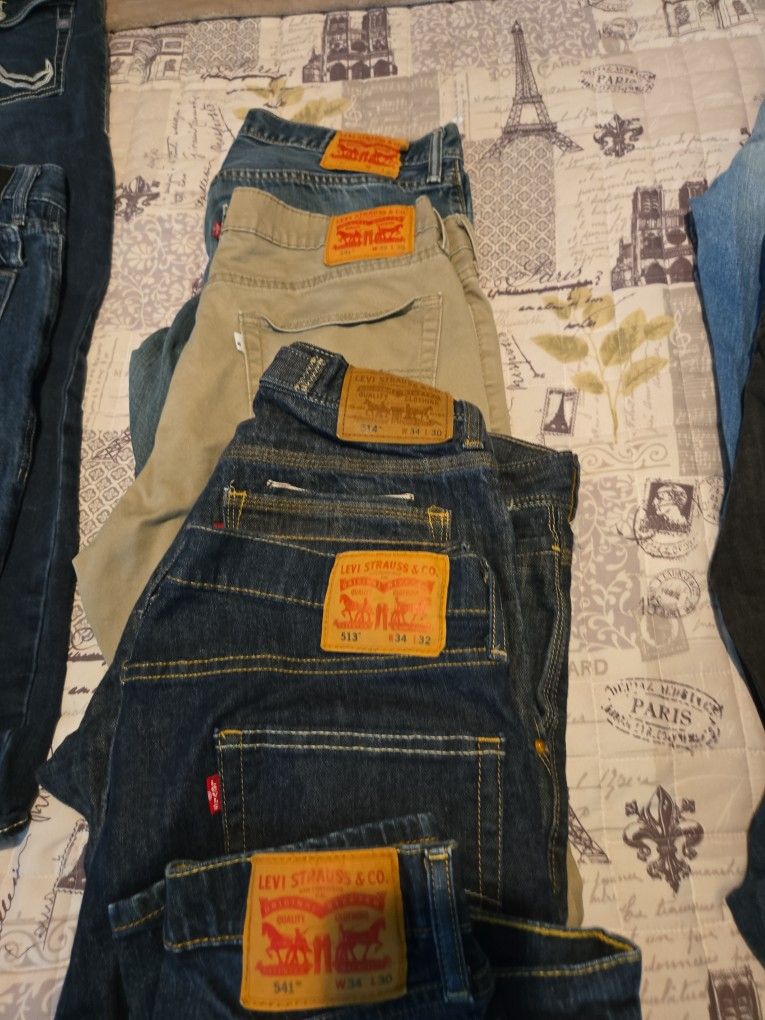 Levi Jeans 513,541,514,511 Size 34x30
