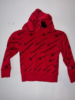 Champion Kids All-Over Print Hoodie Red