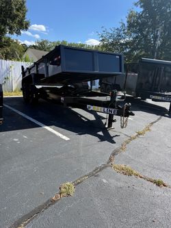 **Heavy-duty Beeline 7x14 14 dump trailer with spreader gate