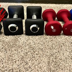 8lb And 10lb Dumbbells