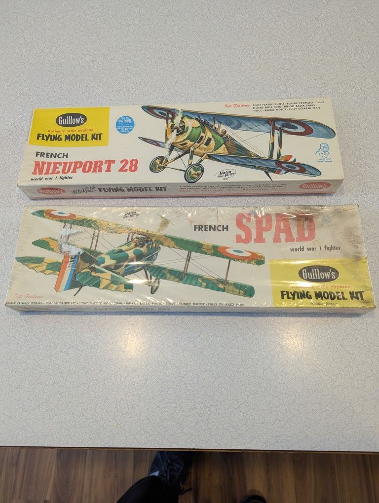 Guillows Nieuport 28 & Spad Kits - Sealed