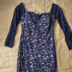 Party Dress Size 9 Pre Owned Navy Blue