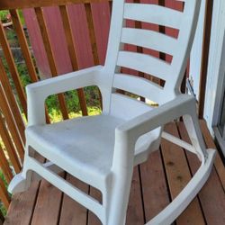 White, Resin Rocking Chair