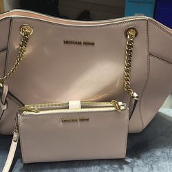 Pink Michael Kors Bag And Wallet 