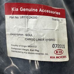 Kia Soul cargo mat 2010 to 2013