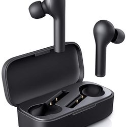 True Wireless Earbuds, Bluetooth 5 Headphones in Ear with Charging Case, Hands-Free Headset with Mic, Touch Control, 35 Hours Playback for iPhone and 