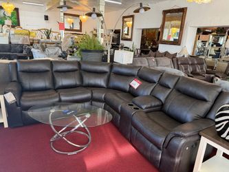 Ashley Faux Leather 2pc Recliner Sectional