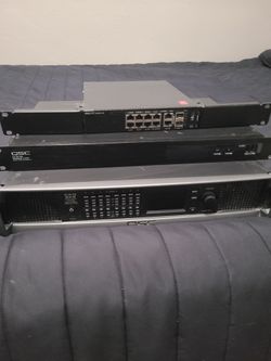 Qsc q-sys core 110f, amp, mic and switch
