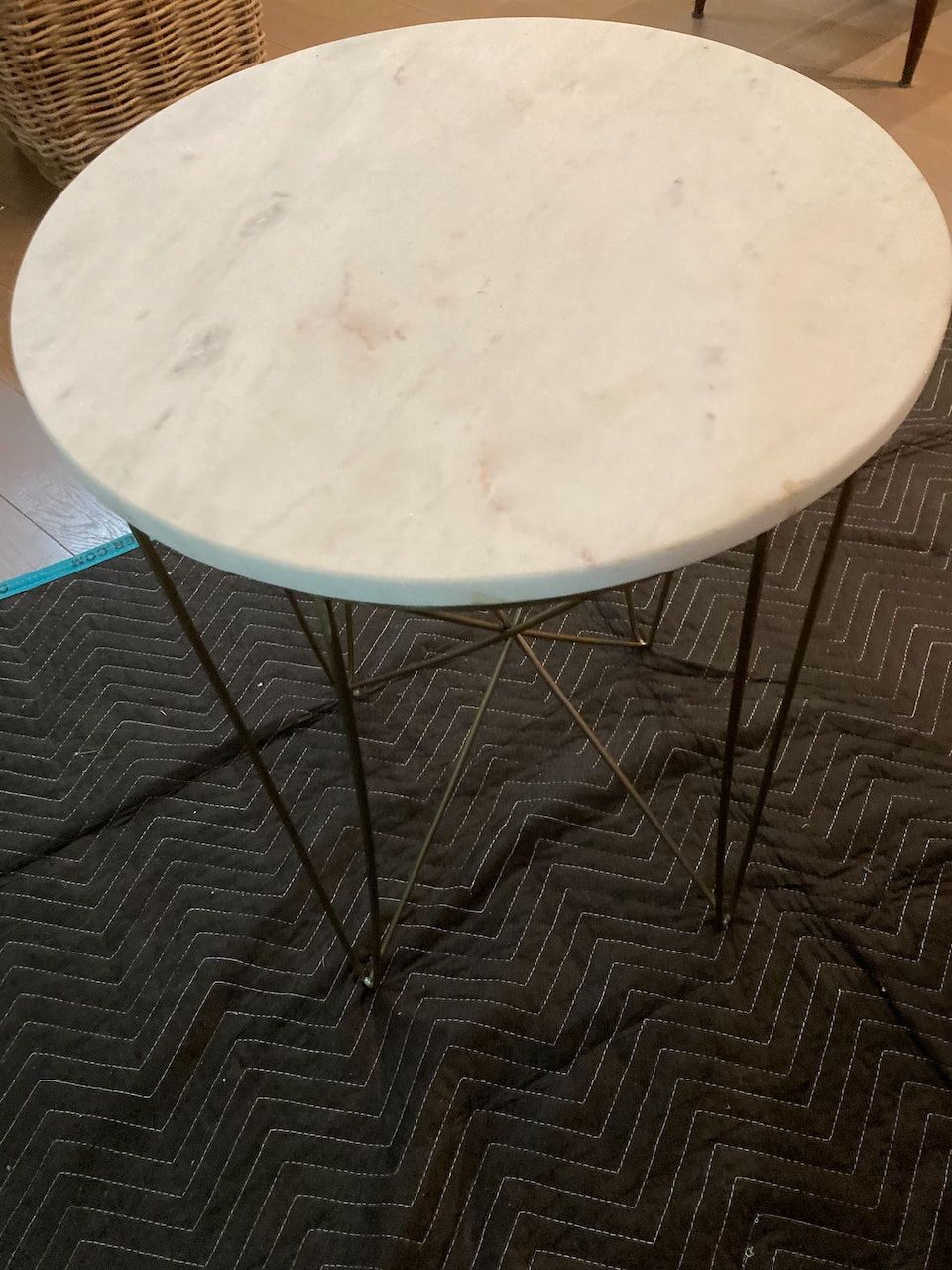 Project 62 / Target marble top circular side / accent table