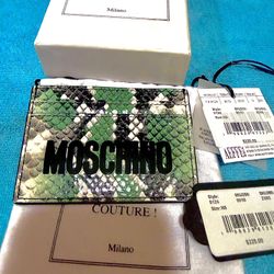Holders MOSCHINO Couture Snake Skin Print Card Holder