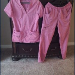 PINK SCRUBS SET 