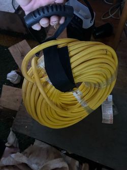 200ft Yellow Heavy-Duty Extension Cord with Handle