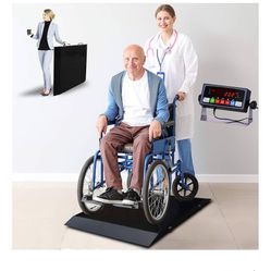 MS-WCS1000 1000lb Wheelchair Scale/Portable Light Weight Floor