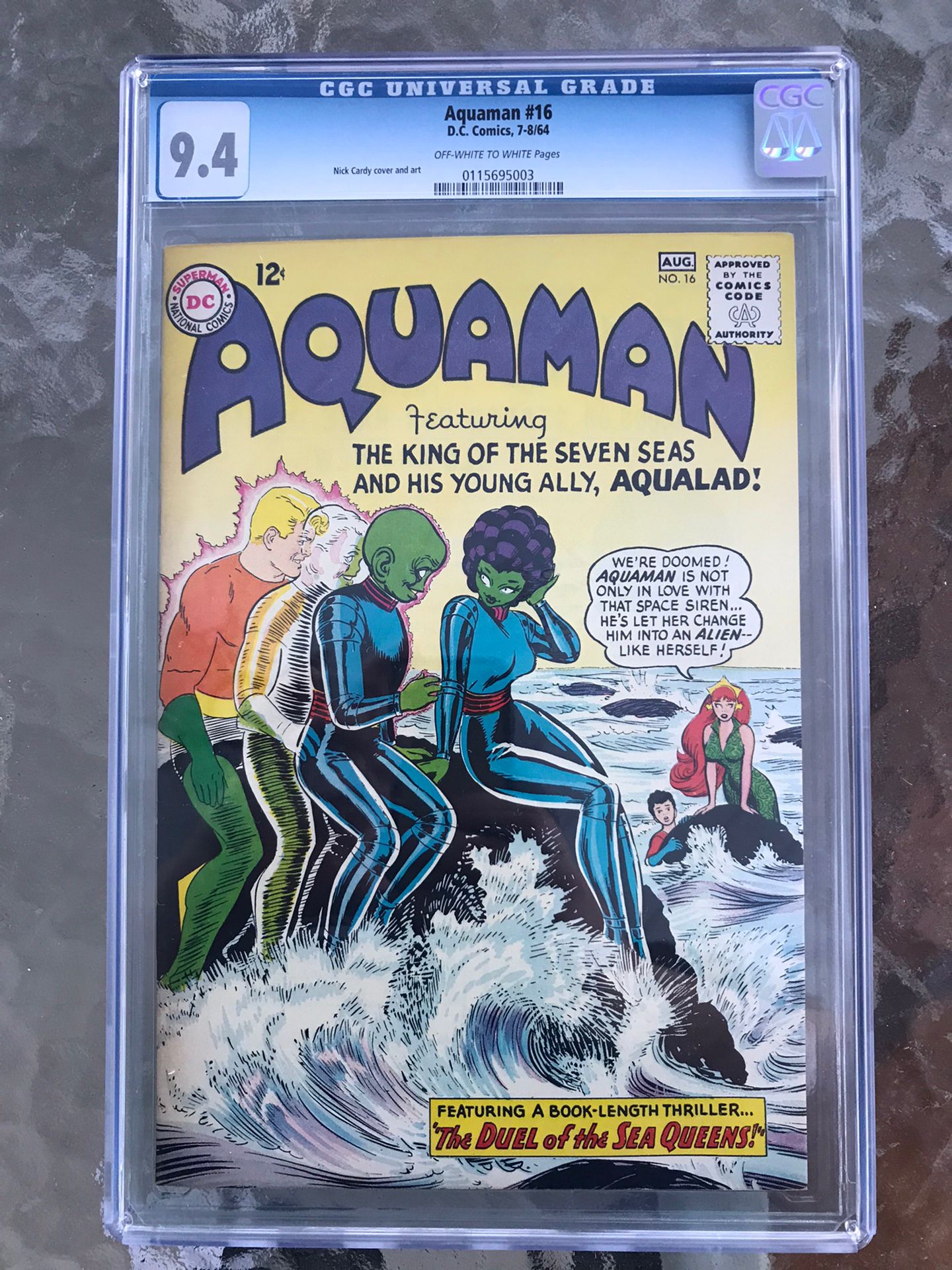 Aquaman #16 (1964) — O/w to White Pages; Nick Cards cover and art