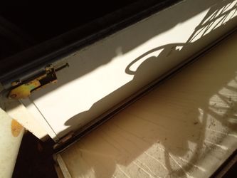 Rolling mirror closet door