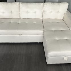 Sectional Sofa Sleeper with Storage Chaise - Pull Out