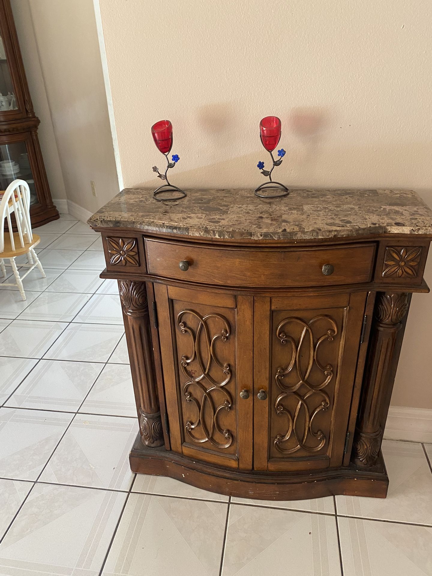 Antique Victorian Cabinet with Mirror