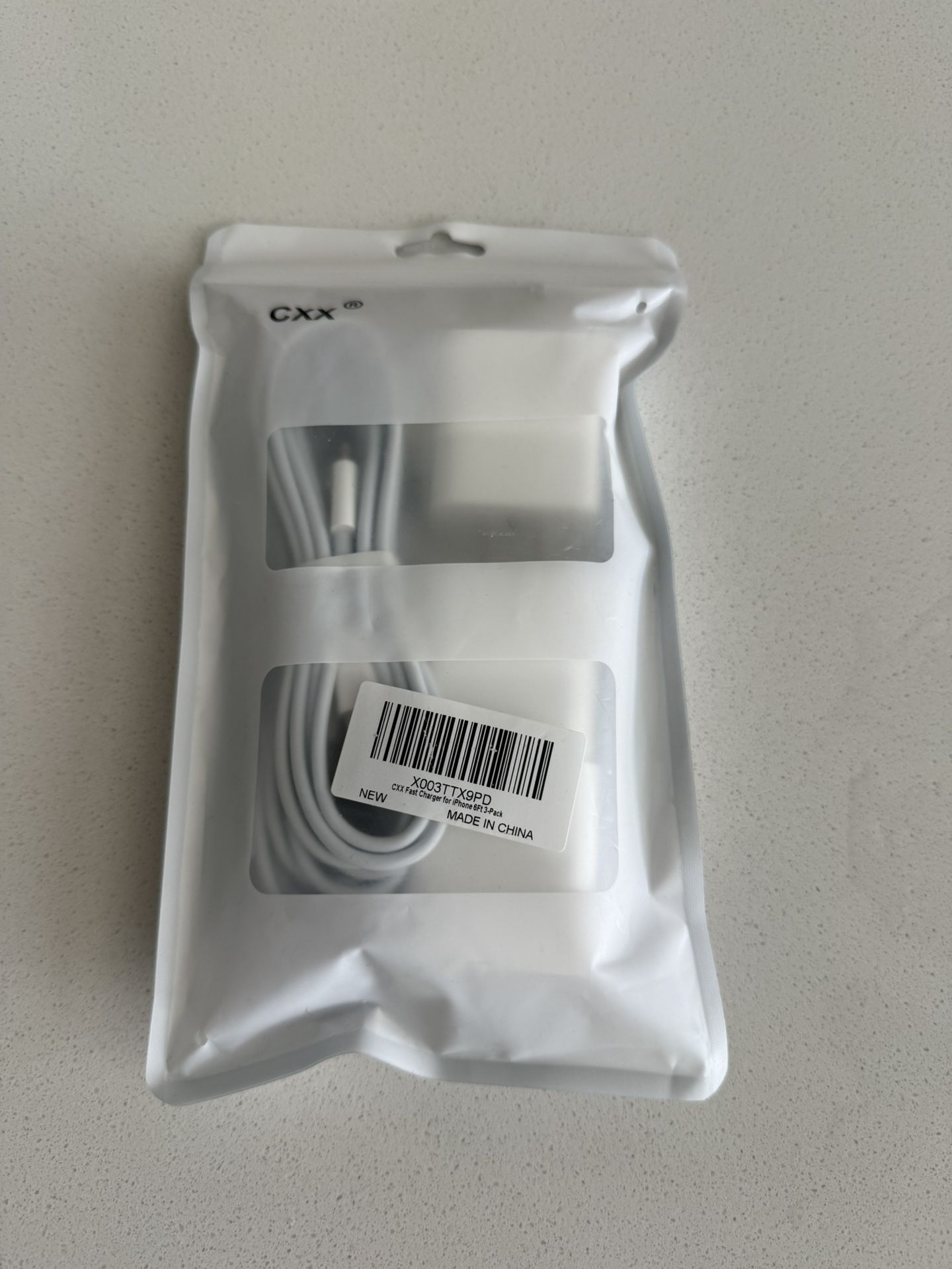 iPhone Charger. 3x 6ft Cords And Wall Plugs