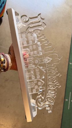 Merry Christmas Old English Light Up Sign