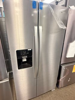 Whirlpool side by side fridge on sale
