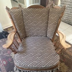 Wing Back Rocking Chair -vintage