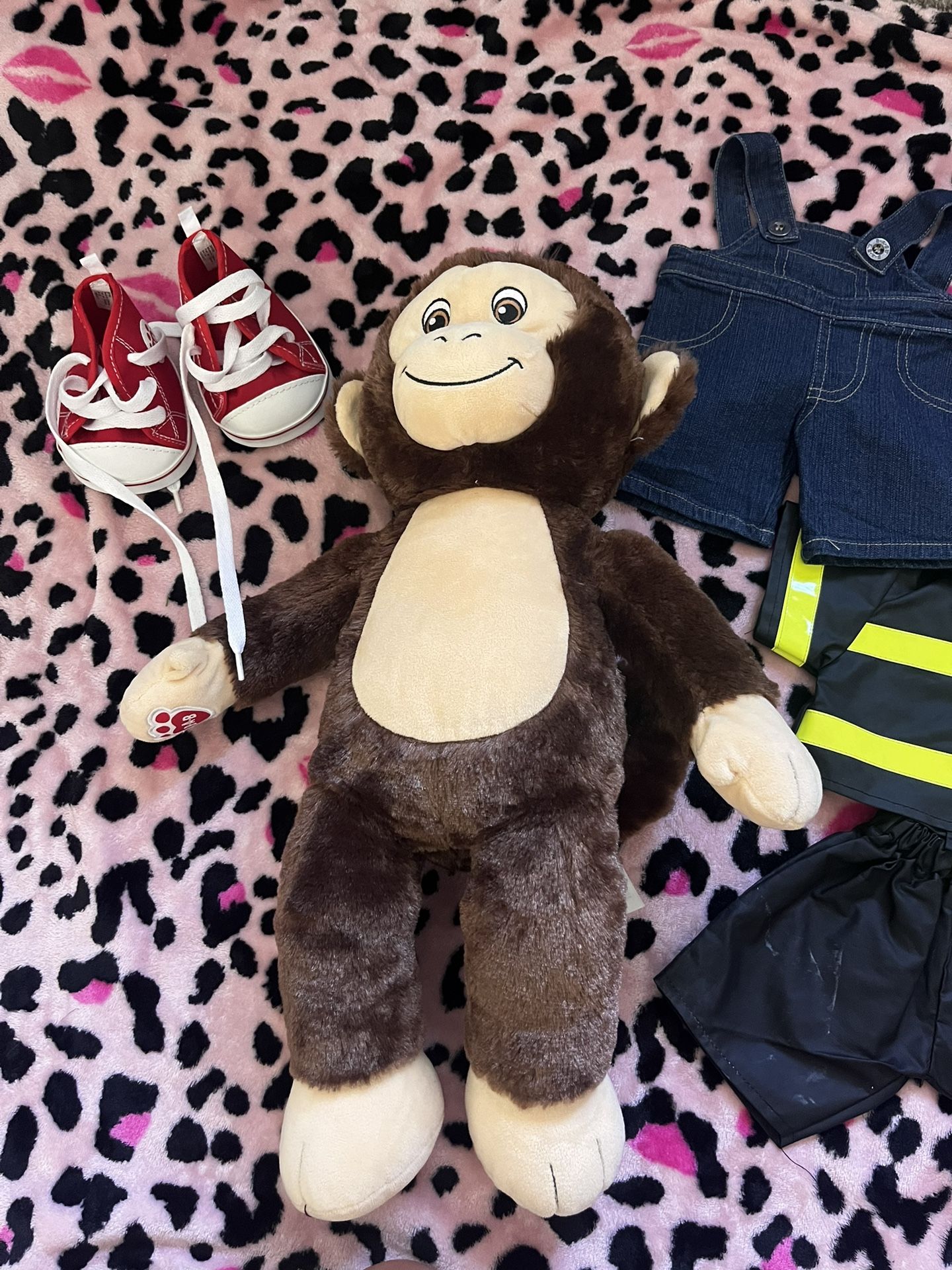 Build A Bear Monkey With Shoes And Two Outfits