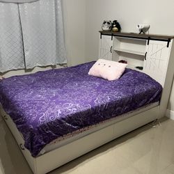 Bookshelf Bed frame/mattress and box spring included 