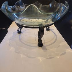 Large decorative glass centerpiece