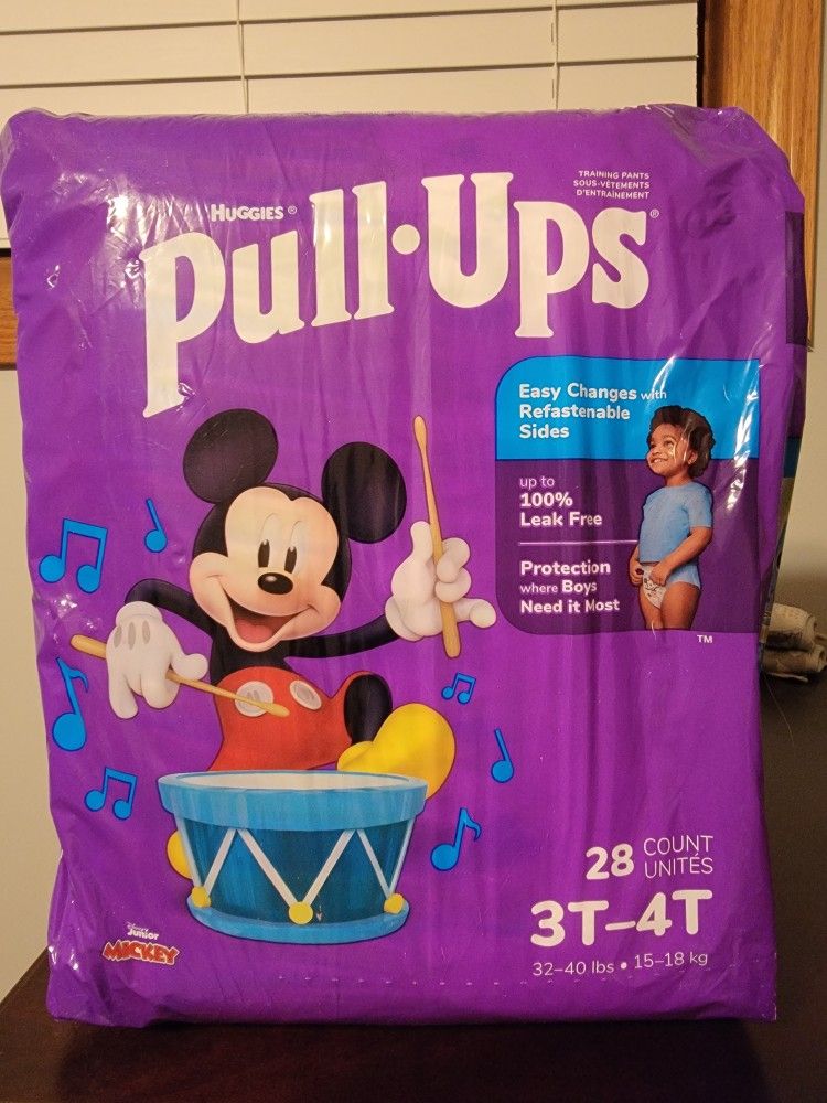 **NEW UNOPENED** Package Of Huggies Pull-Ups - Size 3T-4T - 28 Count