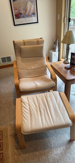 IKEA POÄNG Armchair and Ottoman