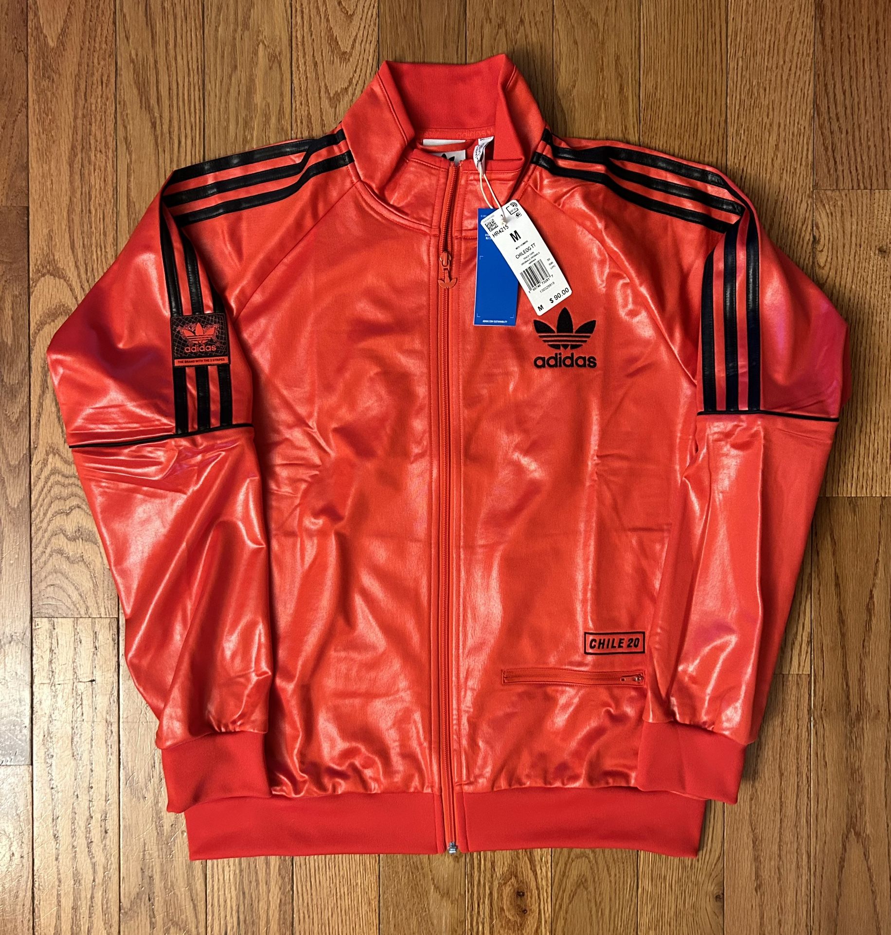 Adidas Originals Chile 20 Red Track Jacket Sz Medium NEW
