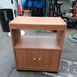 Wooden Wheeled Cart For Storage And Concealed Bottom Storage $40 OBO