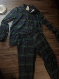 XL size 14 boys matching green plaid set