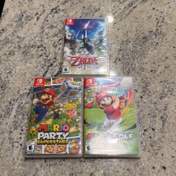 Switch Games - Zelda, Mario Golf, Mario Party